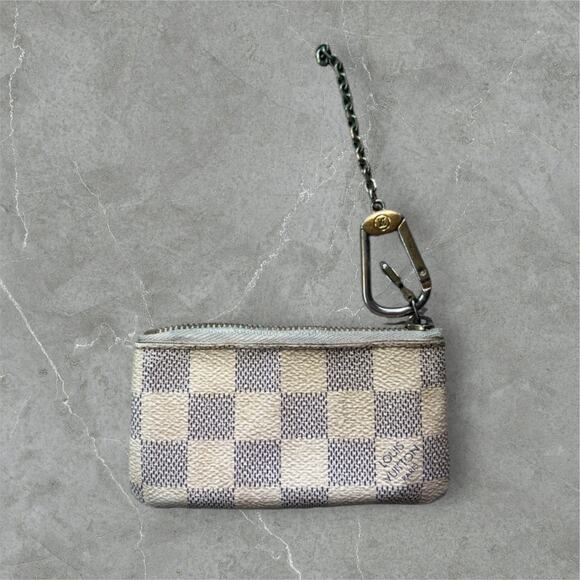 Louis Vuitton Coin Purse Key Cles Damier Azur SD2168 – Pre-Owned Fair Shape